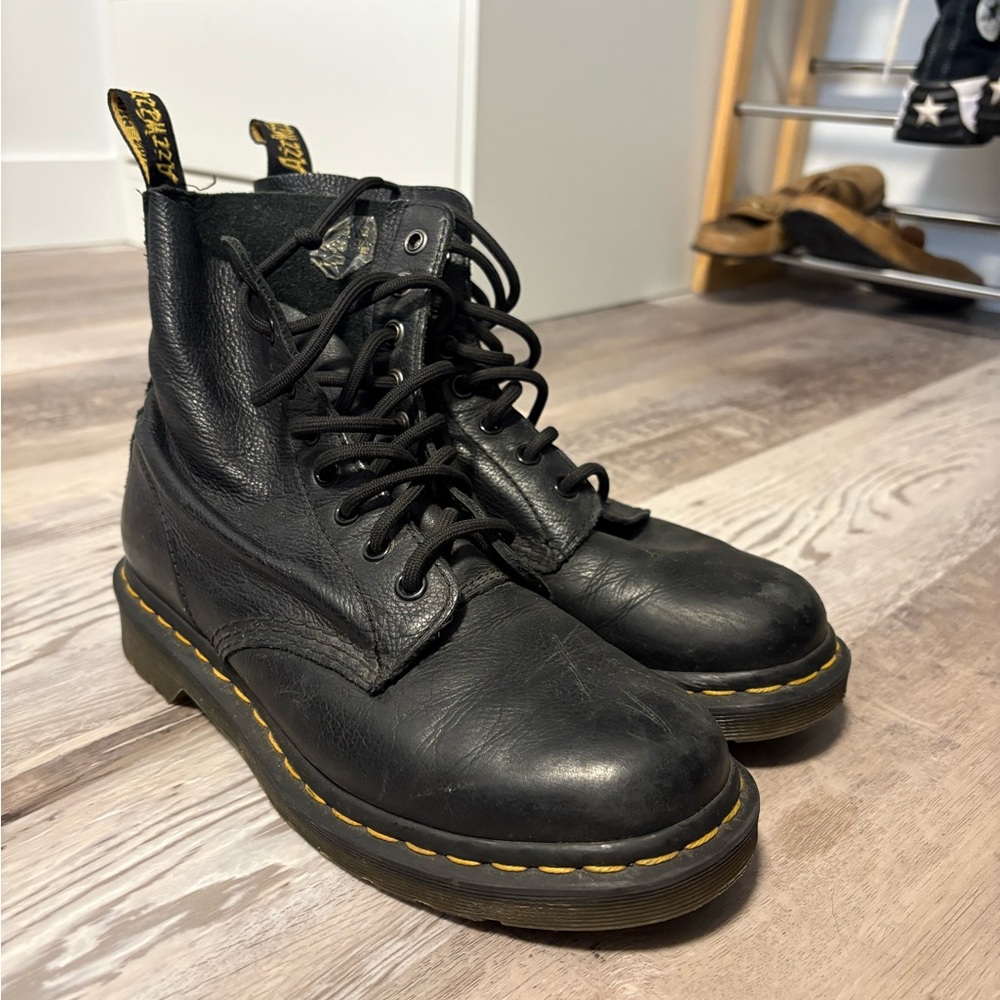 Dr. Martens Black Leather Men's Boots